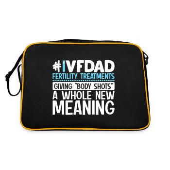 FIV papa drôle embryologie prélèvement d’ovules 1 sur 8 - Sac Retro - noir/or - Dos