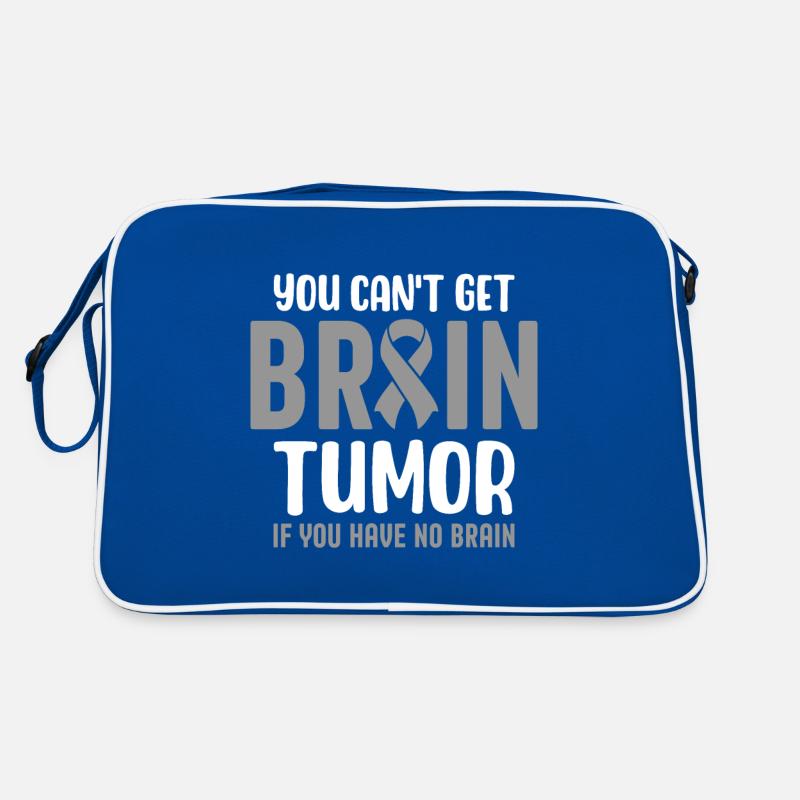 Verbreiten Sie das Bewusstsein und lassen Sie Hirntumor-Krieger und Retro Tasche