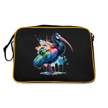 Northern Bald Ibis - Retro Bag - black/gold - Back