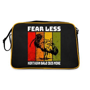 Northern Bald Ibis Waldrapp - Retro Bag - black/gold - Back