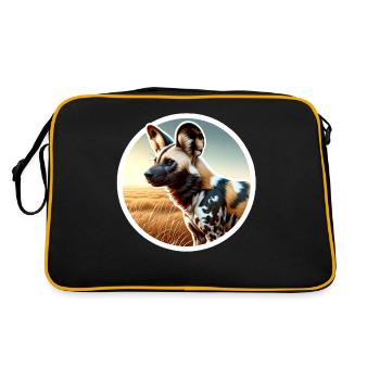 Chien de chasse peint - Sac Retro - noir/or - Dos