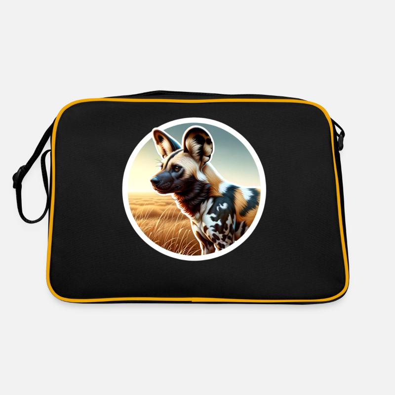 Chien de chasse peint Sac Retro