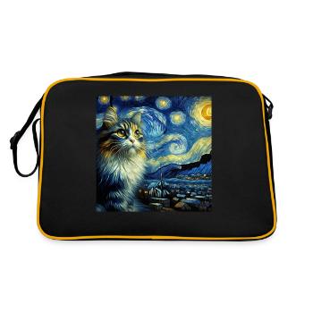 Chat Chat des Andes Nuit étoilée - Sac Retro - noir/or - Dos