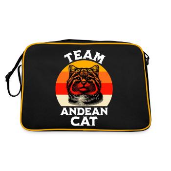 Cat Andean Cat Sayings - Retro Bag - black/gold - Back