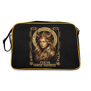 Freya – goddess of Norse myths - Retro Bag - black/gold - Back