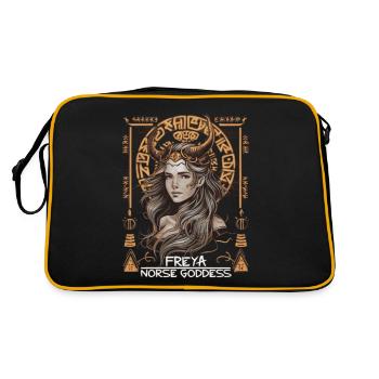 Freya – goddess of Norse myths - Retro Bag - black/gold - Back