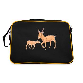 Saiga Antelope - Retro Bag - black/gold - Back