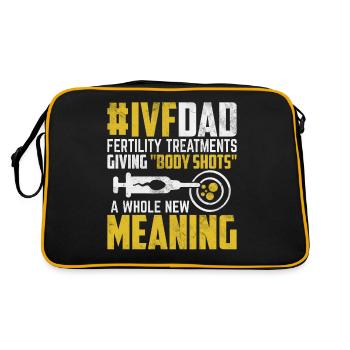 Fertility Treatments Funny IVF Egg Retrieval Day - Retro Bag - black/gold - Back