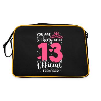 Teen Teen Teen Teens Teeny Gift - Retro Bag - black/gold - Back