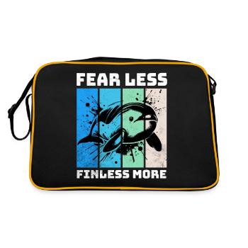 Finless Porpoise Yangtze Smooth Dolphin - Retro Bag - black/gold - Back