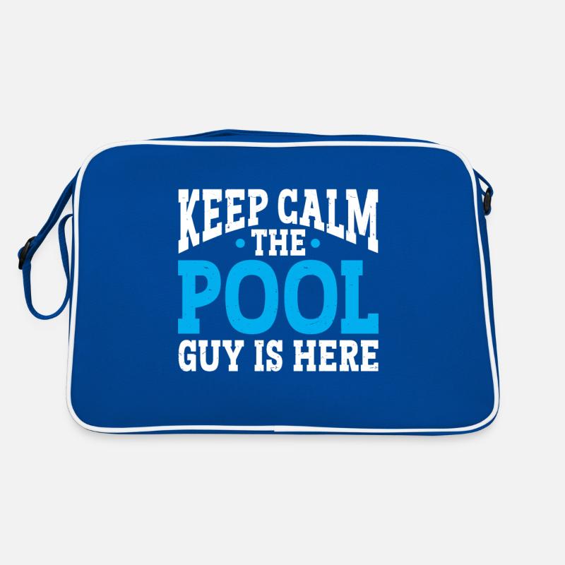 Pool Cleaner Keep Calm The Pool Guy Is Here Retro Tasche