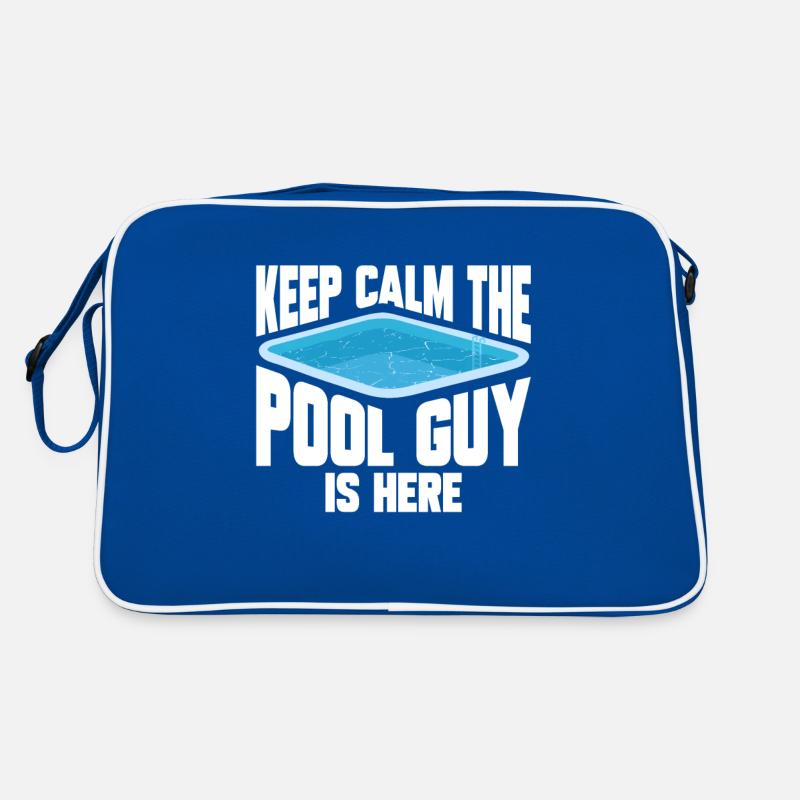 Pool Cleaner Keep Calm The Pool Guy Is Here Retro Tasche