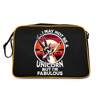 Saiga Antelope Saying Saiga Antelope - Retro Bag - black/gold - Back