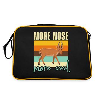 Funny Saiga Antelope Sayings - Retro Bag - black/gold - Back