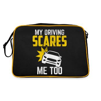 My Driving Scares Me Too Funny Driving License - Retro Bag - black/gold - Back