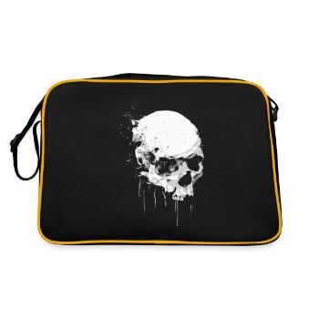 Crâne Halloween Peinture à l’aquarelle - Splash Art Skull - Sac Retro - noir/or - Dos