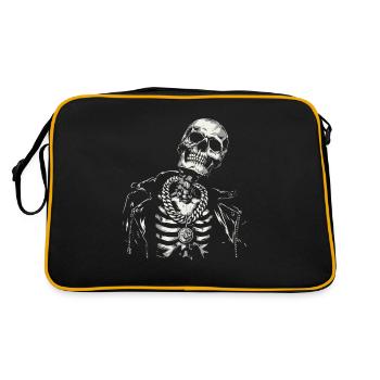Skull Halloween Rocker Style - Skull Skeleton - Retro Bag - black/gold - Back