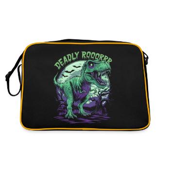 Zombie T-REX – Rugissement mortel pour les amateurs de dinosaures - Sac Retro - noir/or - Dos