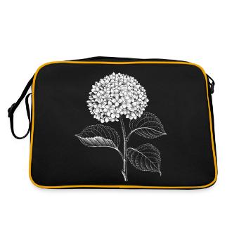 Hydrangea Floral Botanical Art Vintage Garden - Retro Bag - black/gold - Back