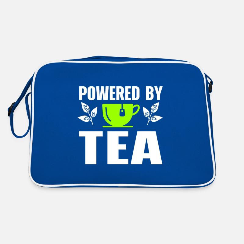 Tea Lover Tea Drinker Quotes Powered By Tea Retro Tasche