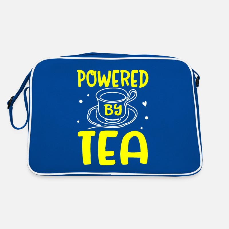 Tea Lover Tea Drinker Quotes Powered By Tea Retro Tasche