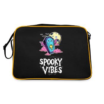Cercueil volant avec des ailes de chauve-souris - Sac Retro - noir/or - Dos