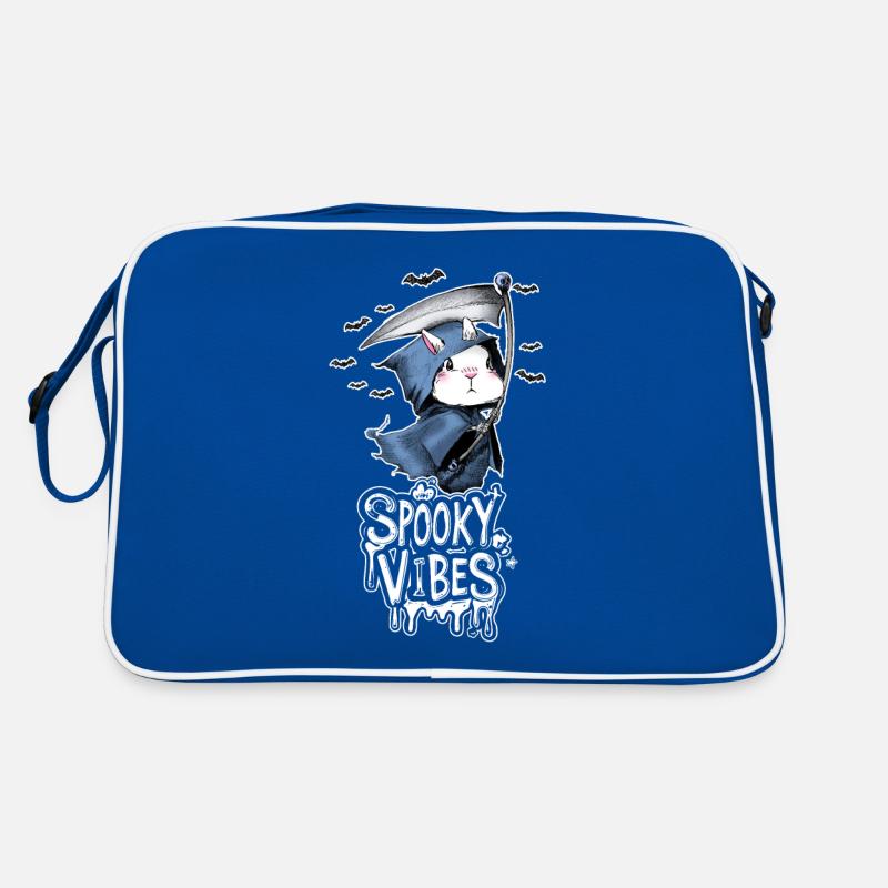 Grim Reaper Bunny and Bats Design Retro Bag