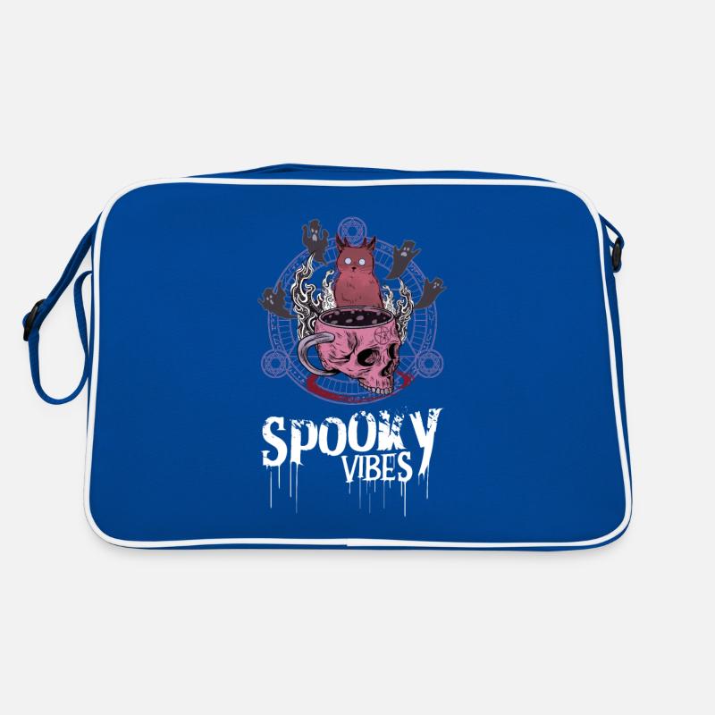Conception de tasse chat rouge et crâne Sac Retro