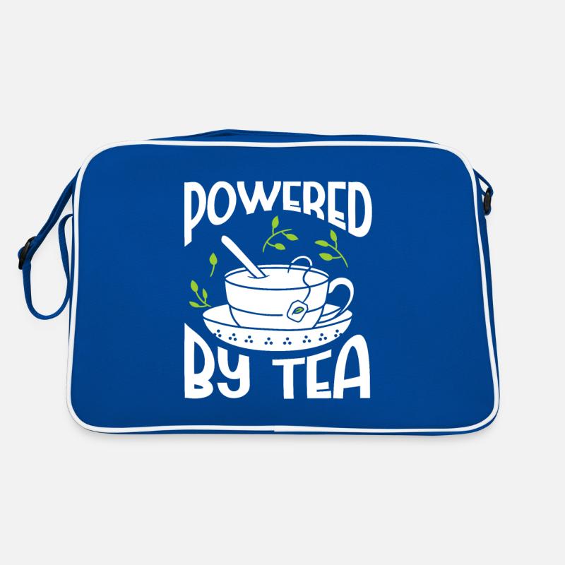 Tea Lover Tea Drinker Quotes Powered By Tea Retro Tasche