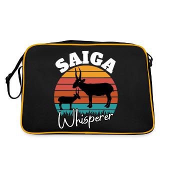 Saiga Antelope Whisperer - Retro Bag - black/gold - Back