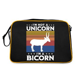 Saiga Antelope Sayings - Retro Bag - black/gold - Back