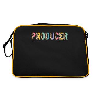 Produzent Half Leopard Kameramann Lustig - Retro Tasche - Schwarz/Gold - Hinten