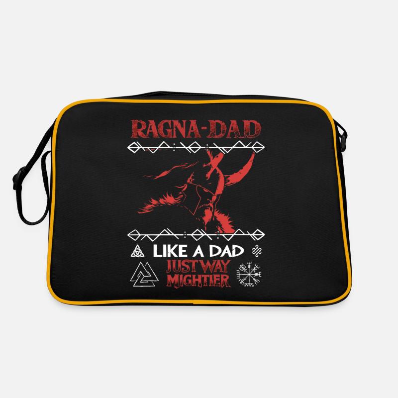 RAGNA-DAD Red Viking Warrior for Strong Fathers Retro Bag