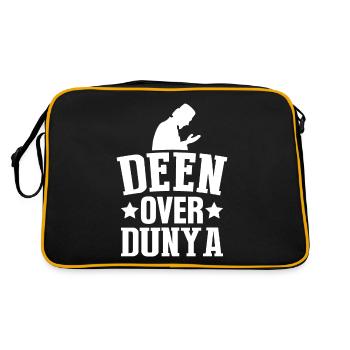 Deen Over Dunya Muslim Appreciation Sunni Islam - Retro Bag - black/gold - Back