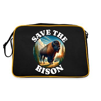 Bison Prairie Bison - Retro Bag - black/gold - Back