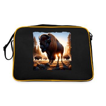 Bison Prairie Bison - Retro Bag - black/gold - Back