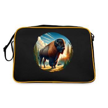 Bison Prairie Bison - Retro Bag - black/gold - Back