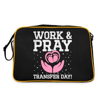 Wake Pray Transfer Day In Vitro Fertilization - Retro Bag - black/gold - Back