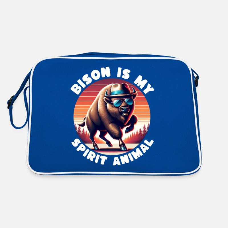 Lustige Büffel Sprüche Retro Tasche