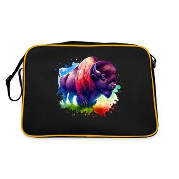 Bison Buffalo - Retro Bag - black/gold - Back