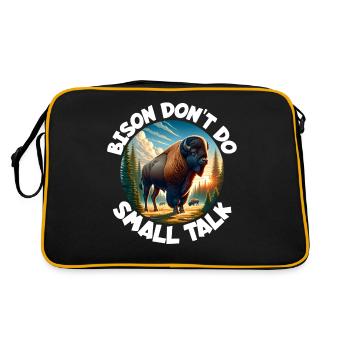 Buffalo Saying - Retro Bag - black/gold - Back