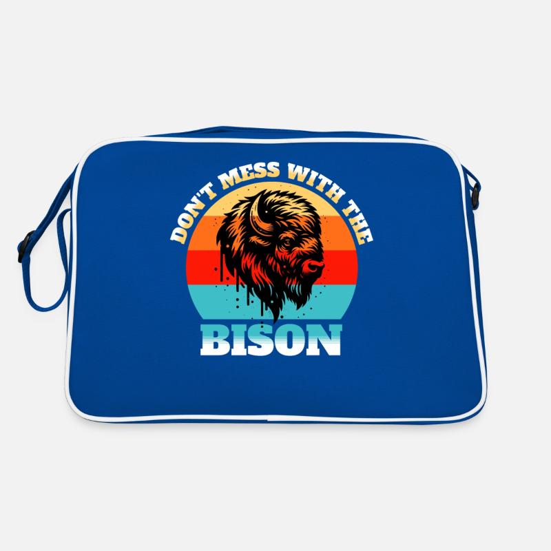 Lustige Büffel Sprüche Retro Tasche