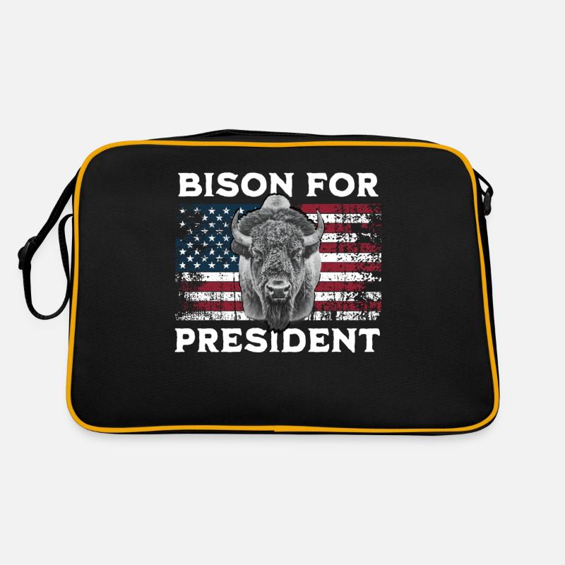 Bison For President Retro Bag
