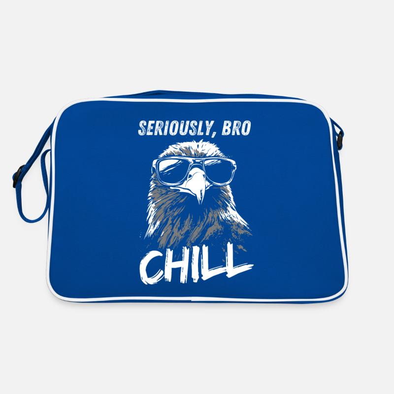 Seriously Bro Chill Eagle Meme Design Retro Bag