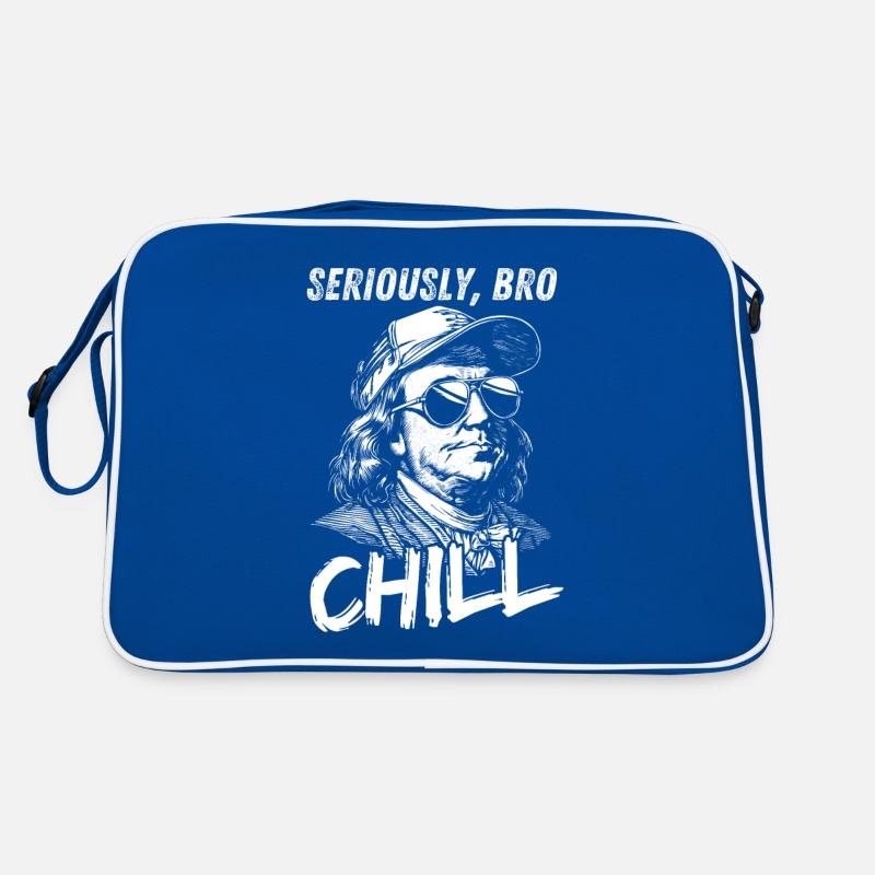 Seriously Bro Chill Benjamin Franklin Meme Figurine Retro Bag