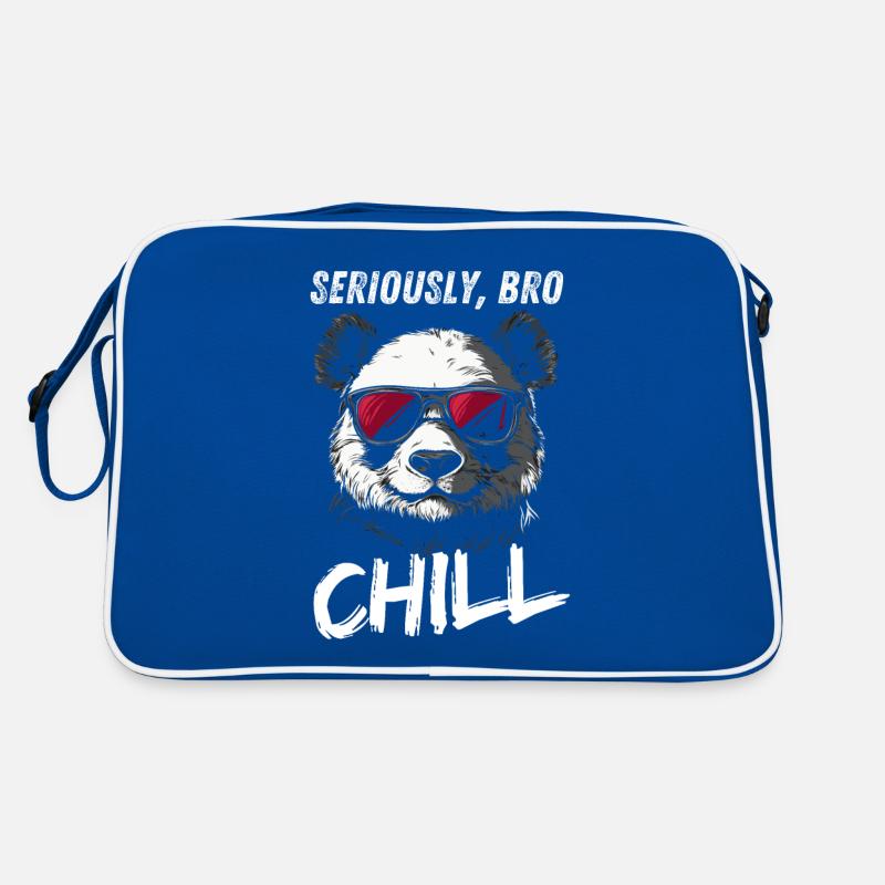 Seriously Bro Chill Panda Meme Design Retro Tasche
