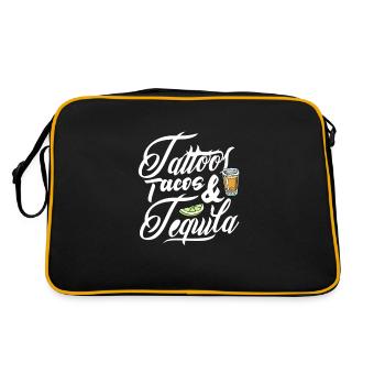 Tequila Sunrise Booze Party Mexique Cadeau - Sac Retro - noir/or - Dos