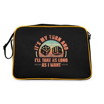 Brettspiel - Retro Tasche - Schwarz/Gold - Hinten