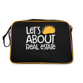 Immobilienmakler - Retro Tasche - Schwarz/Gold - Hinten