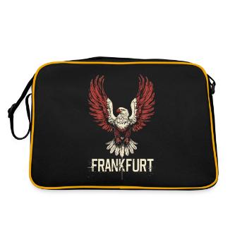 Frankfurt Adler Aufsteigend FFM Jungs - Retro Tasche - Schwarz/Gold - Hinten